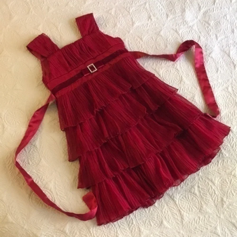 JONA MICHELLE Red Layered Fancy Dress Size 4/5